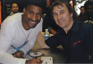 Dider Deboffe avec Marcus Miller à Los Angeles